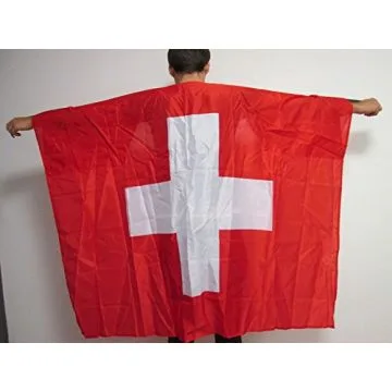 DRAPEAU CAPE SUISSE 150x90cm - BODY FLAG SUPPORTER HELVÉTIQUE 90 x 150 cm