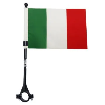 DRAPEAU DE VELO ITALIE 21x14cm - PETIT BIKE FLAG ITALIEN 14 x 21 cm