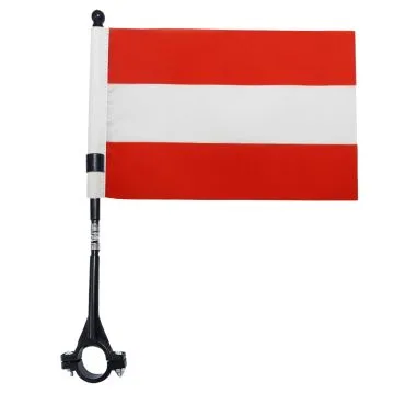 DRAPEAU DE VELO AUTRICHE 21x14cm - PETIT BIKE FLAG AUTRICHIEN 14 x 21 cm