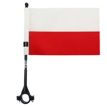 DRAPEAU DE VELO POLOGNE 21x14cm - PETIT BIKE FLAG POLONAIS 14 x 21 cm