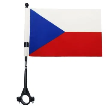 DRAPEAU DE VELO RÉPUBLIQUE TCHÈQUE 21x14cm - PETIT BIKE FLAG TCHÈQUE 14 x 21 cm