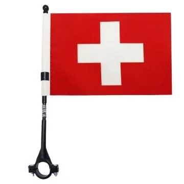 DRAPEAU DE VELO SUISSE 21x14cm - PETIT BIKE FLAG HELVÉTIQUE 14 x 21 cm