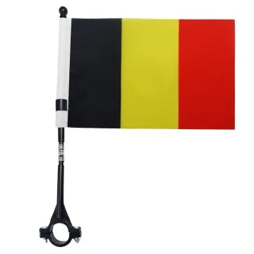 DRAPEAU DE VELO BELGIQUE 21x14cm - PETIT BIKE FLAG BELGE 14 x 21 cm
