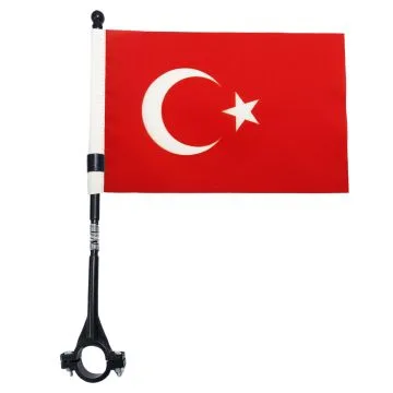 DRAPEAU DE VELO TURQUIE 21x14cm - PETIT BIKE FLAG TURC 14 x 21 cm