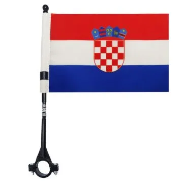 DRAPEAU DE VELO CROATIE 21x14cm - PETIT BIKE FLAG CROATE 14 x 21 cm