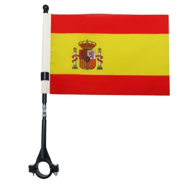 DRAPEAU DE VELO ESPAGNE 21x14cm - PETIT BIKE FLAG ESPAGNOL 14 x 21 cm