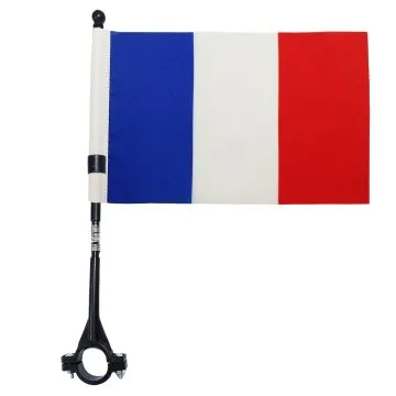 DRAPEAU DE VELO FRANCE 21x14cm - PETIT BIKE FLAG FRANÇAIS 14 x 21 cm