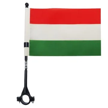DRAPEAU DE VELO HONGRIE 21x14cm - PETIT BIKE FLAG HONGROIS 14 x 21 cm