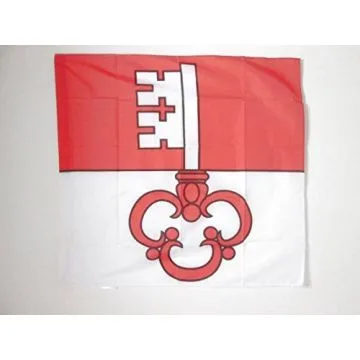 DRAPEAU CANTON D\'OBWALD 90x90cm - DRAPEAU OBWALDEN - OW SUISSE 90 x 90 cm Fourreau pour hampe