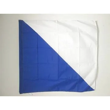 DRAPEAU CANTON DE ZURICH 90x90cm - DRAPEAU ZÍ?RICH - ZH SUISSE 90 x 90 cm Fourreau pour hampe