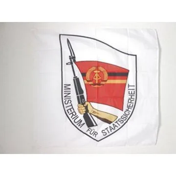 DRAPEAU STASI DE LA RDA 90x90cm - DRAPEAU DE LA SÍ?CURITÍ? Dâ??Í?TAT DE L\'ALLEMAGNE DE L\'EST 90 x 90 cm Fourreau pour hampe