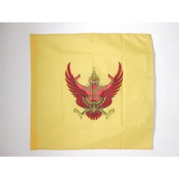 DRAPEAU ETENDARD ROYAL DE THAILANDE 90x90cm - DRAPEAU ROI THAILANDAIS 90 x 90 cm Fourreau pour hampe