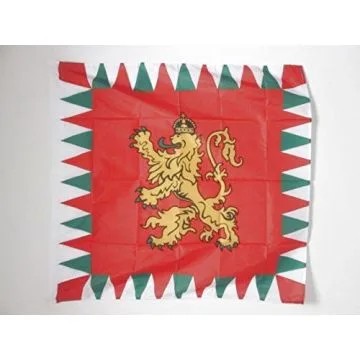 DRAPEAU ETENDARD ROYAL DE BULGARIE 1908-1940 90x90cm - DRAPEAU TSAR BULGARE 90 x 90 cm Fourreau pour hampe