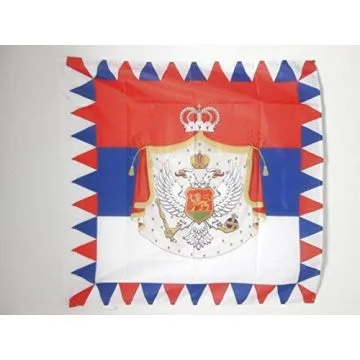 DRAPEAU ETENDARD ROYAL DU MONTÍ?NÍ?GRO 1911-1918 90x90cm - DRAPEAU ROI NIKOLA I 90 x 90 cm Fourreau pour hampe