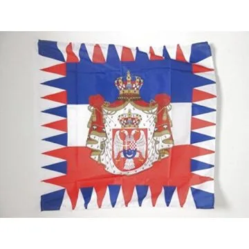 DRAPEAU ETENDARD ROYAL DE YOUGOSLAVIE 1918-1945 90x90cm - DRAPEAU ROI YOUGOSLAVE 90 x 90 cm Fourreau pour hampe