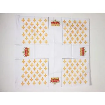 DRAPEAU COLONEL DU RÍ?GIMENT DES GARDES FRANÍ?AISES 1691-1789 90x90cm - DRAPEAU INFANTERIE DU ROYAUME DE FRANCE - BRISSAC 90 x 90 cm Fourreau pour hampe