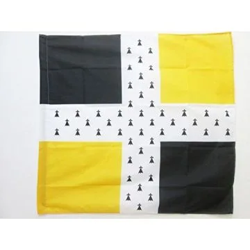 DRAPEAU ORDONNANCE DU RÍ?GIMENT DE BRETAGNE 1651-1740 90x90cm - DRAPEAU INFANTERIE DU ROYAUME DE FRANCE 90 x 90 cm Fourreau pour hampe