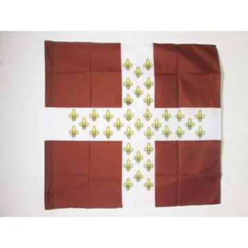DRAPEAU ORDONNANCE DU RÍ?GIMENT Dâ??ARMAGNAC 1776-1791 90x90cm - DRAPEAU INFANTERIE DU ROYAUME DE FRANCE 90 x 90 cm Fourreau pour hampe