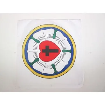 DRAPEAU LUTHÍ?RANISME 90x90cm - DRAPEAU LUTHÍ?RIANISME - PROTESTANTISME MARTIN LUTHER 90 x 90 cm Fourreau pour hampe
