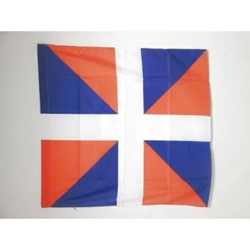 DRAPEAU RÍ?GIMENT DU PERCHE 90x90cm - DRAPEAU DE PERCHE 90 x 90 cm Fourreau pour hampe