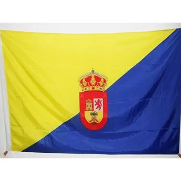 DRAPEAU GRANDE CANARIE 150x90cm - DRAPEAU GRAN CANARIA - ILES CANARIES 90 x 150 cm Fourreau pour hampe