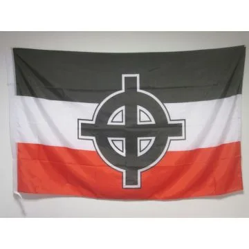 DRAPEAU EMPIRE ALLEMAND CROIX CELTIQUE 150x90cm - DRAPEAU NATIONALISTE ALLEMAGNE 90 x 150 cm Fourreau pour hampe