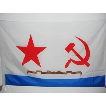 DRAPEAU FORCES MILITAIRES NAVALES URSS 150x90cm - DRAPEAU MARINE COMMUNISTE SOVIÍ?TIQUE 90 x 150 cm Fourreau pour hampe