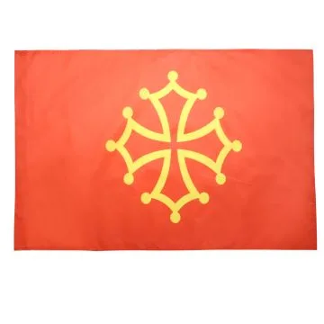 DRAPEAU PROVINCE DU LANGUEDOC 150x90cm - DRAPEAU TERRITOIRE OCCITAN - OCCITANIE 90 x 150 cm Fourreau pour hampe