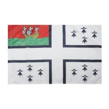 DRAPEAU VILLE DE NANTES 150x90cm - DRAPEAU NANTAIS 90 x 150 cm Fourreau pour hampe
