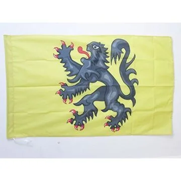 DRAPEAU PROVINCE DE LA FLANDRE FRANÍ?AISE 150x90cm - DRAPEAU FLAMAND - FRANCE 90 x 150 cm Fourreau pour hampe