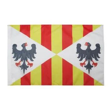 DRAPEAU ROYAUME NORMAND DE SICILE 1130-1815 150x90cm - DRAPEAU ROYAL SICILIEN 90 x 150 cm Fourreau pour hampe