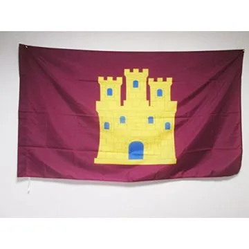 DRAPEAU CASTILLE INDÍ?PENDENTISTE 150x90cm - DRAPEAU RÍ?GIONALISTE CASTILLAN - CASTILLA 90 x 150 cm Fourreau pour hampe