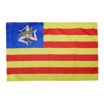 DRAPEAU SICILE INDÍ?PENDENTISTE 150x90cm - DRAPEAU RÍ?GIONALISTE SICILIEN - SICILIA 90 x 150 cm Fourreau pour hampe