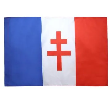 DRAPEAU FRANCE GÍ?NÍ?RAL DE GAULLE 150x90cm - DRAPEAU FRANÍ?AIS 1959 90 x 150 cm Fourreau pour hampe