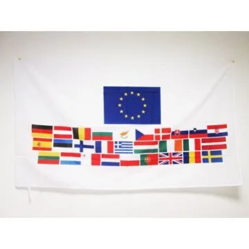 DRAPEAU UNION EUROPÍ?ENNE 28 PAYS 150x90cm - DRAPEAU PAYS D\'EUROPE - UE 90 x 150 cm Fourreau pour hampe