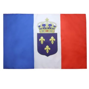 DRAPEAU MONARCHIE CONSTITUTIONNELLE FRANÍ?AISE 150x90cm - DRAPEAU ROYAUME DE FRANCE - ROYALISTE 90 x 150 cm Fourreau pour hampe