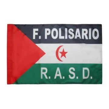 DRAPEAU FRENTE POLISARIO SAHARA OCCIDENTAL 150x90cm - DRAPEAU RASD SAHRAOUI 90 x 150 cm Fourreau pour hampe