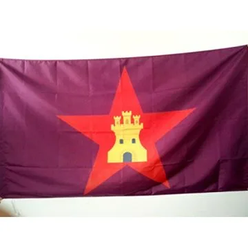 DRAPEAU CASTILLA COMUNERA INDÍ?PENDENTISTE 150x90cm - DRAPEAU CASTILLAN NATIONALISTE 90 x 150 cm Fourreau pour hampe