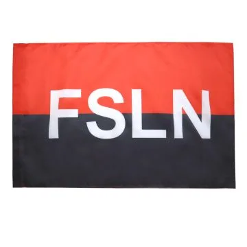 DRAPEAU NICARAGUA FSLN 150x90cm - DRAPEAU FRONT SANDINISTE DE LIBÍ?RATION NATIONALE 90 x 150 cm Fourreau pour hampe