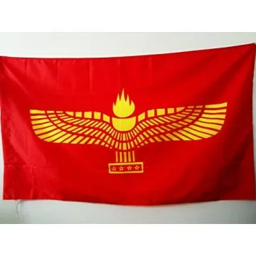 DRAPEAU ARAMÍ?EN SYRIAQUE 150x90cm - DRAPEAU ARAMÍ?ENS 90 x 150 cm Fourreau pour hampe