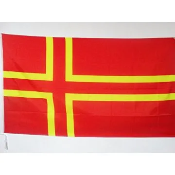 DRAPEAU NORMANDIE CROIX DE SAINT OLAF 150x90cm - DRAPEAU MOUVEMENT NORMAND 90 x 150 cm Fourreau pour hampe