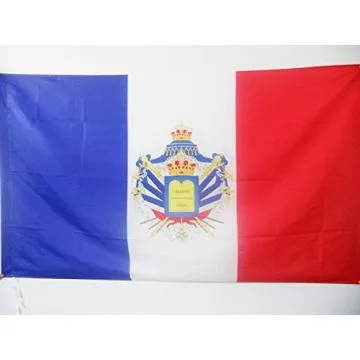 DRAPEAU MONARCHIE DE JUILLET 1830-1848 150x90cm - DRAPEAU ROYAUME DE FRANCE 90 x 150 cm Fourreau pour hampe