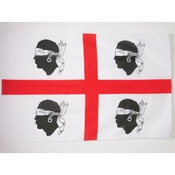 DRAPEAU SARDAIGNE NATIONALISTE SARDISME 150x90cm - DRAPEAU NATIONALISME SARDE 90 x 150 cm Fourreau pour hampe