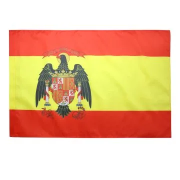 DRAPEAU ESPAGNE 1977-1981 150x90cm - DRAPEAU ESPAGNOL ANCIEN 90 x 150 cm Fourreau pour hampe