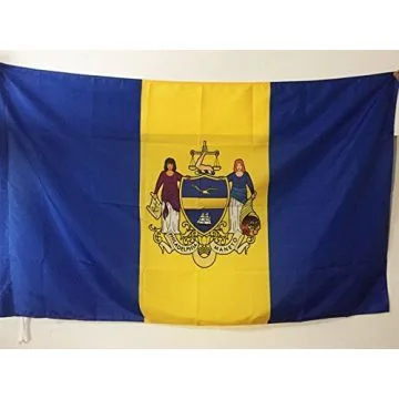 DRAPEAU PHILADELPHIE 150x90cm - DRAPEAU VILLE DE PHILADELPHIA - PENNSYLVANIE 90 x 150 cm Fourreau pour hampe