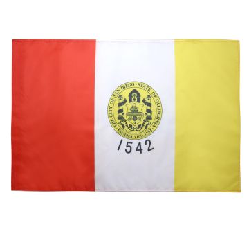 DRAPEAU SAN DIEGO 150x90cm - DRAPEAU VILLE DE SAN DIEGO - CALIFORNIE 90 x 150 cm Fourreau pour hampe