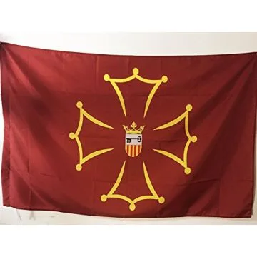 DRAPEAU VAL D\'ARAN 150x90cm - DRAPEAU DU VALLE DE ARÁN 90 x 150 cm Fourreau pour hampe