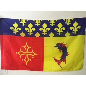 DRAPEAU HAUTES-ALPES 150x90cm - DRAPEAU DÍ?PARTEMENT HAUT-ALPINS 90 x 150 cm Fourreau pour hampe