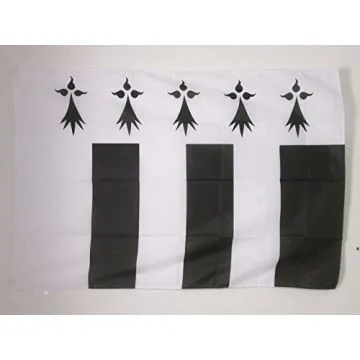 DRAPEAU RENNES 150x90cm - DRAPEAU RENNAIS - BRETAGNE 90 x 150 cm Fourreau pour hampe