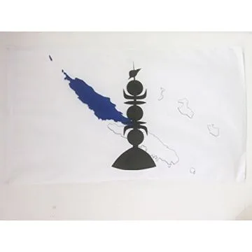 DRAPEAU NOUVELLE-CALÍ?DONIE PROVINCE NORD 150x90cm - DRAPEAU NÍ?O-CALÍ?DONIEN 90 x 150 cm Fourreau pour hampe